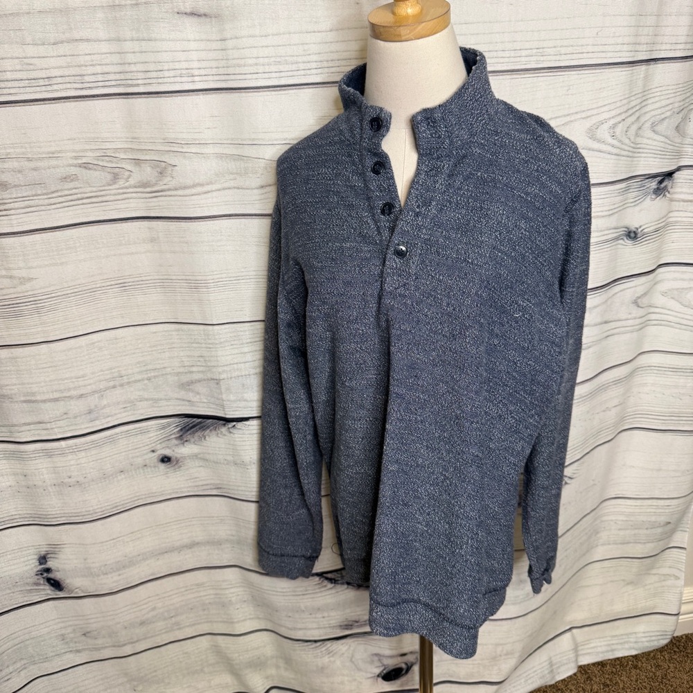 Marine Layer Blue Women's Top, pullover with buttons